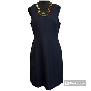 J. Crew Navy Blue Sleeveless Midi Dress
